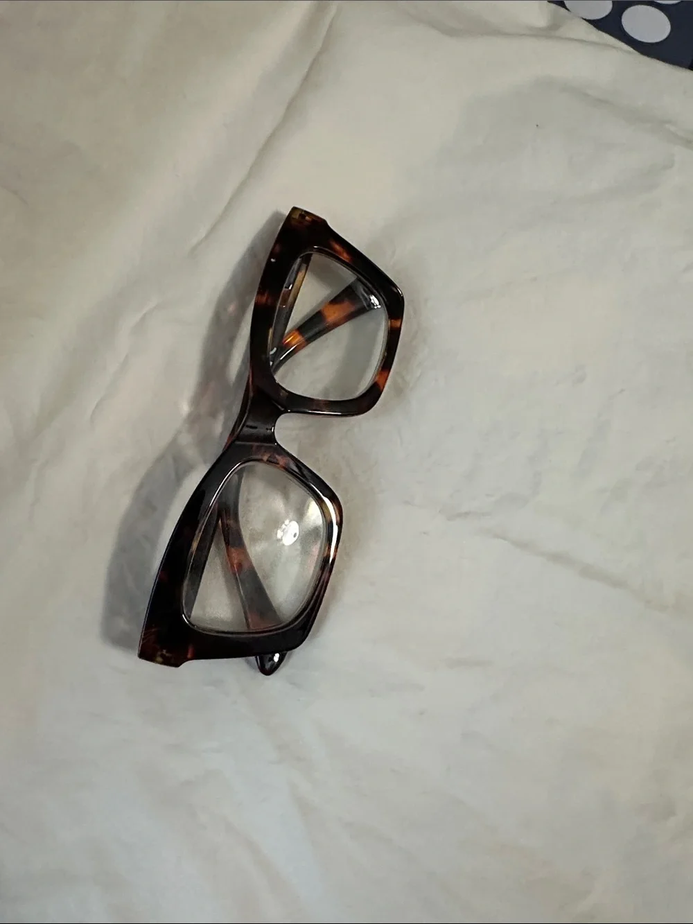 Ladies Tortoiseshell Square Frame Glasses - Brown +3.00 and bluelight blocker